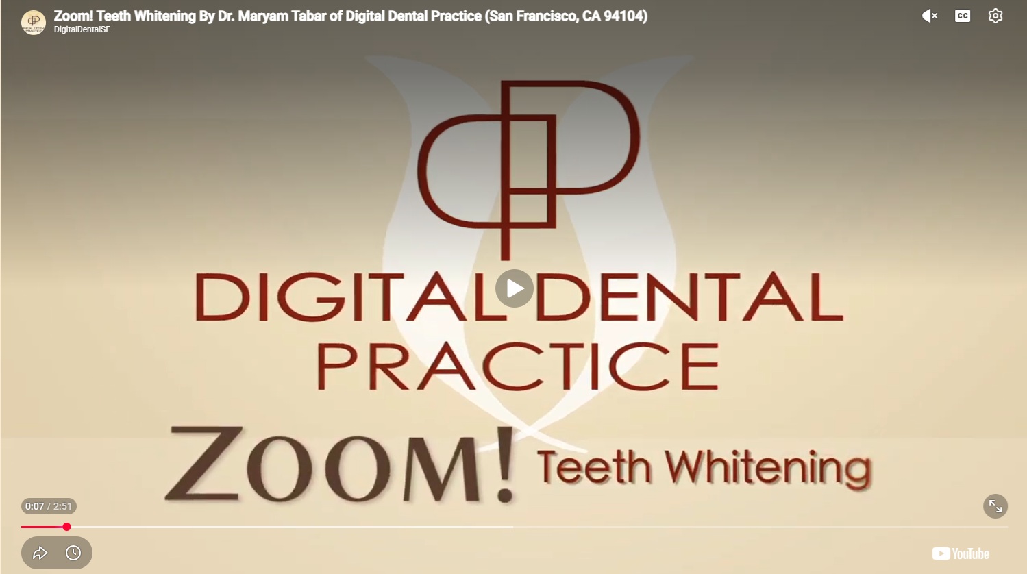 Watch our professional teeth whitening video: A step-by-step demonstration of cosmetic bleaching services at our San Francisco Financial District dental practice.